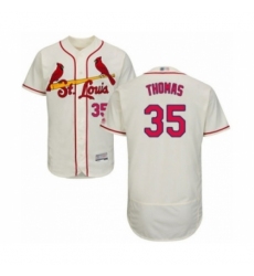 Men's St. Louis Cardinals #35 Lane Thomas Cream Alternate Flex Base Authentic Collection Baseball Player Jersey Men's St. Louis Cardinals #35 Lane Thomas Cream Alternate Flex Base Authentic Collection Baseball Player Jersey