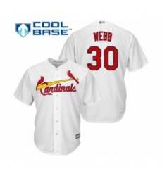 Youth St. Louis Cardinals #30 Tyler Webb Authentic White Home Cool Base Baseball Player Jersey Youth St. Louis Cardinals #30 Tyler Webb Authentic White Home Cool Base Baseball Player Jersey