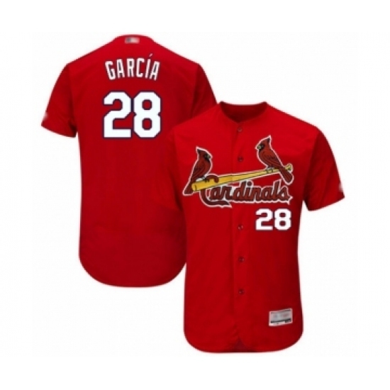 Men's St. Louis Cardinals #28 Adolis Garcia Red Alternate Flex Base Authentic Collection Baseball Player Jersey Men's St. Louis Cardinals #28 Adolis Garcia Red Alternate Flex Base Authentic Collection Baseball Player Jersey