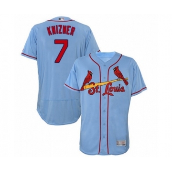 Men's St. Louis Cardinals #7 Andrew Knizner Light Blue Alternate Flex Base Authentic Collection Baseball Player Jersey Men's St. Louis Cardinals #7 Andrew Knizner Light Blue Alternate Flex Base Authentic Collection Baseball Player Jersey