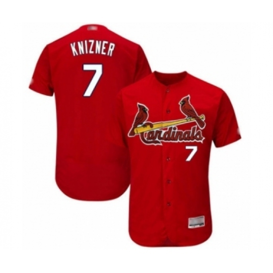 Men's St. Louis Cardinals #7 Andrew Knizner Red Alternate Flex Base Authentic Collection Baseball Player Jersey Men's St. Louis Cardinals #7 Andrew Knizner Red Alternate Flex Base Authentic Collection Baseball Player Jersey