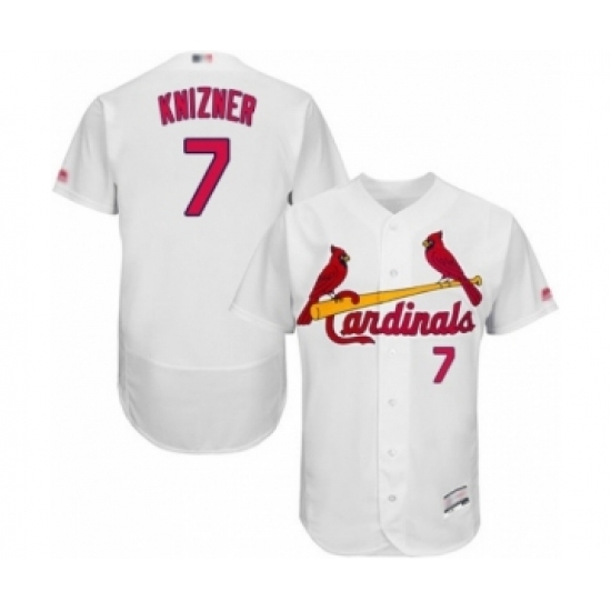 Men's St. Louis Cardinals #7 Andrew Knizner White Home Flex Base Authentic Collection Baseball Player Jersey Men's St. Louis Cardinals #7 Andrew Knizner White Home Flex Base Authentic Collection Baseball Player Jersey