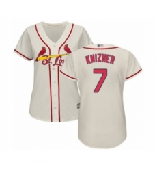 Women's St. Louis Cardinals #7 Andrew Knizner Authentic Cream Alternate Cool Base Baseball Player Jersey Women's St. Louis Cardinals #7 Andrew Knizner Authentic Cream Alternate Cool Base Baseball Player Jersey