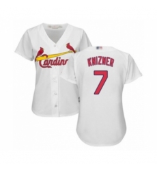 Women's St. Louis Cardinals #7 Andrew Knizner Authentic White Home Cool Base Baseball Player Jersey Women's St. Louis Cardinals #7 Andrew Knizner Authentic White Home Cool Base Baseball Player Jersey