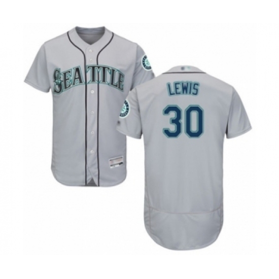 Men's Seattle Mariners #30 Kyle Lewis Grey Road Flex Base Authentic Collection Baseball Player Jersey Men's Seattle Mariners #30 Kyle Lewis Grey Road Flex Base Authentic Collection Baseball Player Jersey