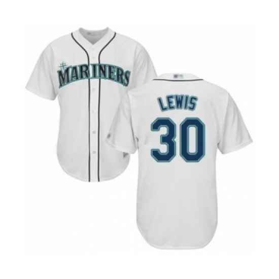 Youth Seattle Mariners #30 Kyle Lewis Authentic White Home Cool Base Baseball Player Jersey Youth Seattle Mariners #30 Kyle Lewis Authentic White Home Cool Base Baseball Player Jersey