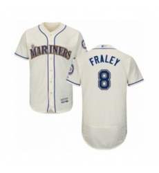 Men's Seattle Mariners #8 Jake Fraley Cream Alternate Flex Base Authentic Collection Baseball Player Jersey