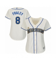 Women's Seattle Mariners #8 Jake Fraley Authentic Cream Alternate Cool Base Baseball Player Jersey