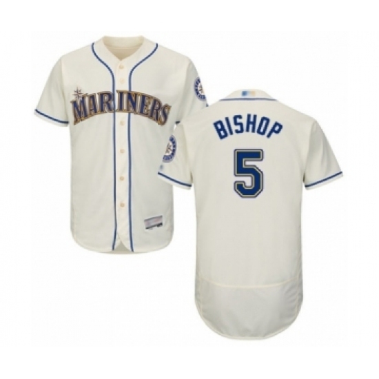 Men's Seattle Mariners #5 Braden Bishop Cream Alternate Flex Base Authentic Collection Baseball Player Jersey Men's Seattle Mariners #5 Braden Bishop Cream Alternate Flex Base Authentic Collection Baseball Player Jersey