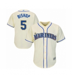 Youth Seattle Mariners #5 Braden Bishop Authentic Cream Alternate Cool Base Baseball Player Jersey Youth Seattle Mariners #5 Braden Bishop Authentic Cream Alternate Cool Base Baseball Player Jersey