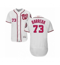 Men's Washington Nationals #73 Tres Barrera White Home Flex Base Authentic Collection Baseball Player Jersey