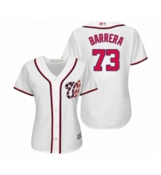 Women's Washington Nationals #73 Tres Barrera Authentic White Home Cool Base Baseball Player Jersey