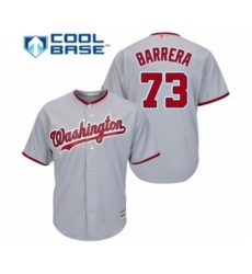 Youth Washington Nationals #73 Tres Barrera Authentic Grey Road Cool Base Baseball Player Jersey