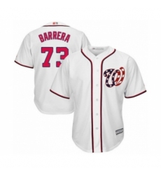 Youth Washington Nationals #73 Tres Barrera Authentic White Home Cool Base Baseball Player Jersey