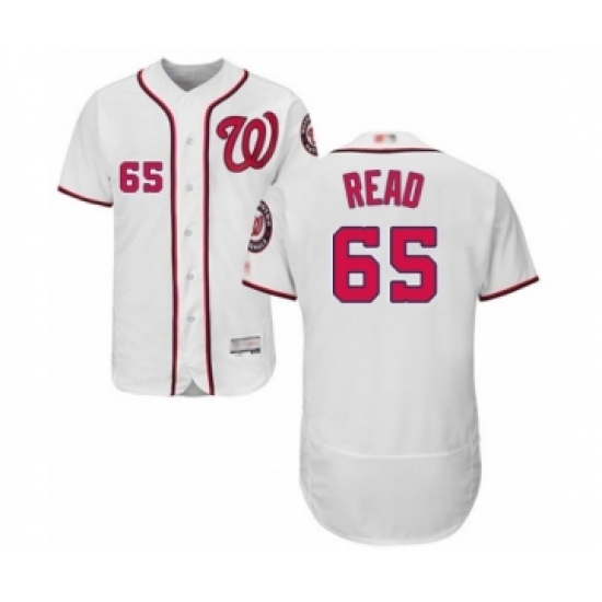 Men's Washington Nationals #65 Raudy Read White Home Flex Base Authentic Collection Baseball Player Jersey Men's Washington Nationals #65 Raudy Read White Home Flex Base Authentic Collection Baseball Player Jersey