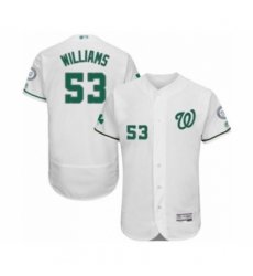 Men's Washington Nationals #53 Austen Williams White Celtic Flexbase Authentic Collection Baseball Player Jersey Men's Washington Nationals #53 Austen Williams White Celtic Flexbase Authentic Collection Baseball Player Jersey