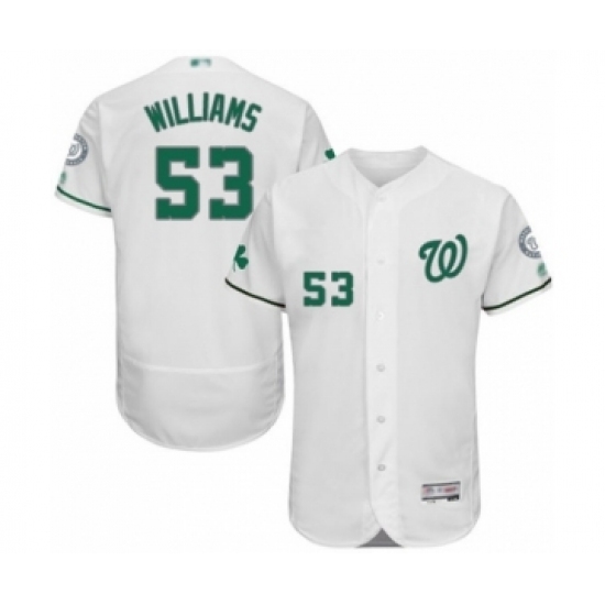 Men's Washington Nationals #53 Austen Williams White Celtic Flexbase Authentic Collection Baseball Player Jersey Men's Washington Nationals #53 Austen Williams White Celtic Flexbase Authentic Collection Baseball Player Jersey