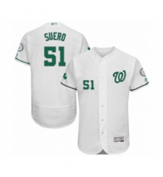 Men's Washington Nationals #51 Wander Suero White Celtic Flexbase Authentic Collection Baseball Player Jersey