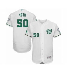 Men's Washington Nationals #50 Austin Voth White Celtic Flexbase Authentic Collection Baseball Player Jersey Men's Washington Nationals #50 Austin Voth White Celtic Flexbase Authentic Collection Baseball Player Jersey
