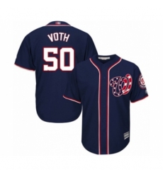 Youth Washington Nationals #50 Austin Voth Authentic Navy Blue Alternate 2 Cool Base Baseball Player Jersey Youth Washington Nationals #50 Austin Voth Authentic Navy Blue Alternate 2 Cool Base Baseball Player Jersey