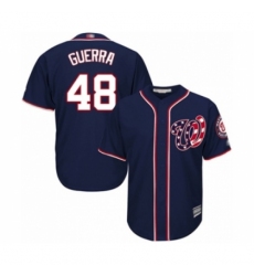 Youth Washington Nationals #48 Javy Guerra Authentic Navy Blue Alternate 2 Cool Base Baseball Player Jersey