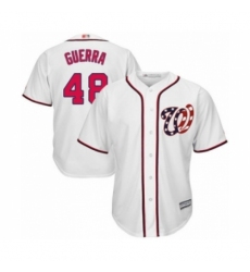 Youth Washington Nationals #48 Javy Guerra Authentic White Home Cool Base Baseball Player Jersey