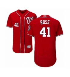 Men's Washington Nationals #41 Joe Ross Red Alternate Flex Base Authentic Collection Baseball Player Jersey Men's Washington Nationals #41 Joe Ross Red Alternate Flex Base Authentic Collection Baseball Player Jersey