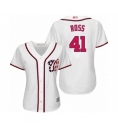 Women's Washington Nationals #41 Joe Ross Authentic White Home Cool Base Baseball Player Jersey Women's Washington Nationals #41 Joe Ross Authentic White Home Cool Base Baseball Player Jersey