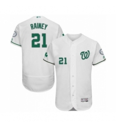 Men's Washington Nationals #21 Tanner Rainey White Celtic Flexbase Authentic Collection Baseball Player Jersey Men's Washington Nationals #21 Tanner Rainey White Celtic Flexbase Authentic Collection Baseball Player Jersey