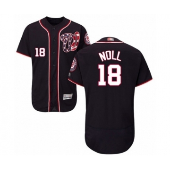 Men's Washington Nationals #18 Jake Noll Navy Blue Alternate Flex Base Authentic Collection Baseball Player Jersey Men's Washington Nationals #18 Jake Noll Navy Blue Alternate Flex Base Authentic Collection Baseball Player Jersey