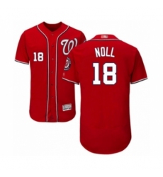 Men's Washington Nationals #18 Jake Noll Red Alternate Flex Base Authentic Collection Baseball Player Jersey Men's Washington Nationals #18 Jake Noll Red Alternate Flex Base Authentic Collection Baseball Player Jersey