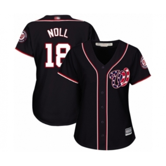 Women's Washington Nationals #18 Jake Noll Authentic Navy Blue Alternate 2 Cool Base Baseball Player Jersey Women's Washington Nationals #18 Jake Noll Authentic Navy Blue Alternate 2 Cool Base Baseball Player Jersey