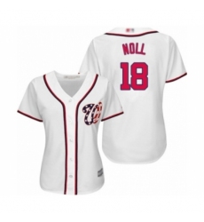 Women's Washington Nationals #18 Jake Noll Authentic White Home Cool Base Baseball Player Jersey Women's Washington Nationals #18 Jake Noll Authentic White Home Cool Base Baseball Player Jersey