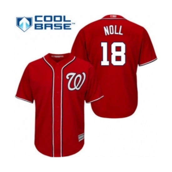 Youth Washington Nationals #18 Jake Noll Authentic Red Alternate 1 Cool Base Baseball Player Jersey Youth Washington Nationals #18 Jake Noll Authentic Red Alternate 1 Cool Base Baseball Player Jersey