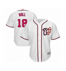 Youth Washington Nationals #18 Jake Noll Authentic White Home Cool Base Baseball Player Jersey
