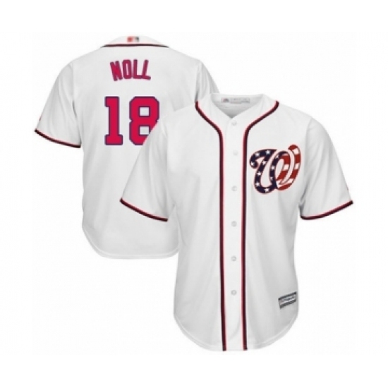 Youth Washington Nationals #18 Jake Noll Authentic White Home Cool Base Baseball Player Jersey Youth Washington Nationals #18 Jake Noll Authentic White Home Cool Base Baseball Player Jersey