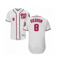 Men's Washington Nationals #8 Carter Kieboom White Home Flex Base Authentic Collection Baseball Player Jersey