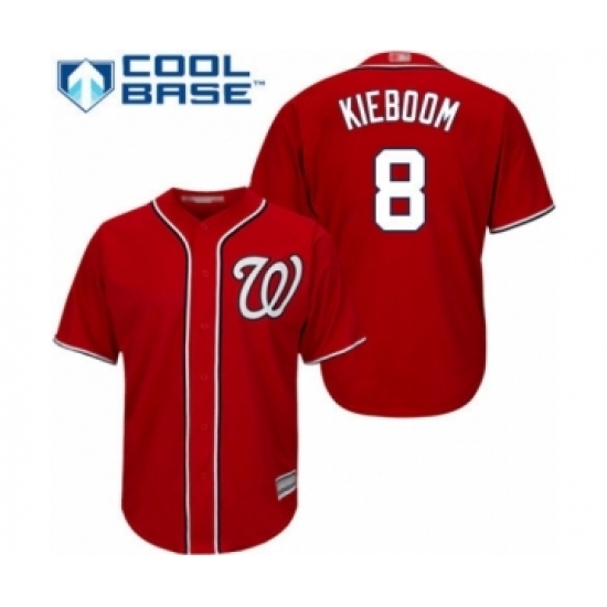 Youth Washington Nationals #8 Carter Kieboom Authentic Red Alternate 1 Cool Base Baseball Player Jersey Youth Washington Nationals #8 Carter Kieboom Authentic Red Alternate 1 Cool Base Baseball Player Jersey