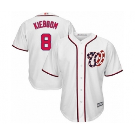Youth Washington Nationals #8 Carter Kieboom Authentic White Home Cool Base Baseball Player Jersey Youth Washington Nationals #8 Carter Kieboom Authentic White Home Cool Base Baseball Player Jersey