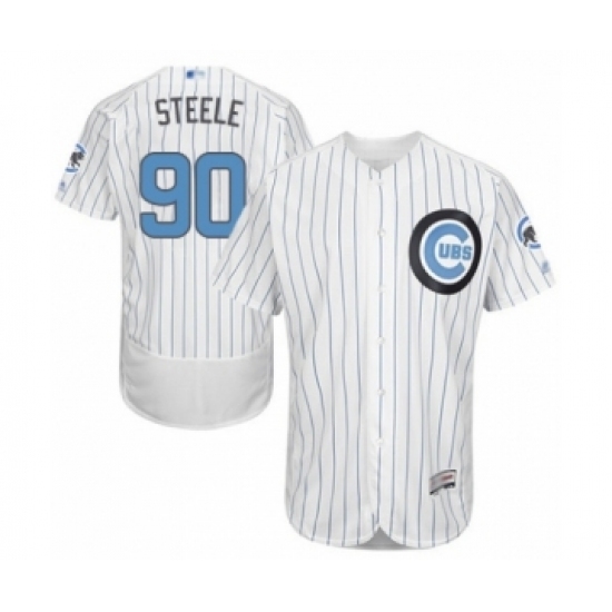Men's Chicago Cubs #90 Justin Steele Authentic White 2016 Father's Day Fashion Flex Base Baseball Player Jersey Men's Chicago Cubs #90 Justin Steele Authentic White 2016 Father's Day Fashion Flex Base Baseball Player Jersey