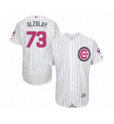 Men's Chicago Cubs #73 Adbert Alzolay Authentic White 2016 Mother's Day Fashion Flex Base Baseball Player Jersey Men's Chicago Cubs #73 Adbert Alzolay Authentic White 2016 Mother's Day Fashion Flex Base Baseball Player Jersey