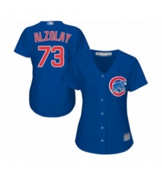 Women's Chicago Cubs #73 Adbert Alzolay Authentic Royal Blue Alternate Cool Base Baseball Player Jersey Women's Chicago Cubs #73 Adbert Alzolay Authentic Royal Blue Alternate Cool Base Baseball Player Jersey