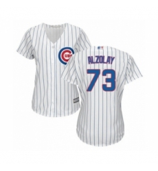 Women's Chicago Cubs #73 Adbert Alzolay Authentic White Home Cool Base Baseball Player Jersey Women's Chicago Cubs #73 Adbert Alzolay Authentic White Home Cool Base Baseball Player Jersey