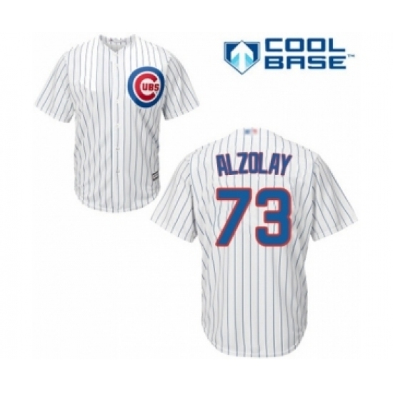 Youth Chicago Cubs #73 Adbert Alzolay Authentic White Home Cool Base Baseball Player Jersey Youth Chicago Cubs #73 Adbert Alzolay Authentic White Home Cool Base Baseball Player Jersey