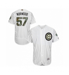 Men's Chicago Cubs #57 James Norwood Authentic White 2016 Memorial Day Fashion Flex Base Baseball Player Jersey Men's Chicago Cubs #57 James Norwood Authentic White 2016 Memorial Day Fashion Flex Base Baseball Player Jersey