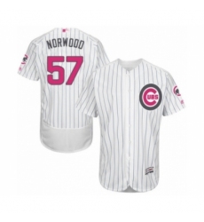 Men's Chicago Cubs #57 James Norwood Authentic White 2016 Mother's Day Fashion Flex Base Baseball Player Jersey Men's Chicago Cubs #57 James Norwood Authentic White 2016 Mother's Day Fashion Flex Base Baseball Player Jersey