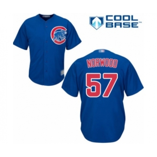 Youth Chicago Cubs #57 James Norwood Authentic Royal Blue Alternate Cool Base Baseball Player Jersey Youth Chicago Cubs #57 James Norwood Authentic Royal Blue Alternate Cool Base Baseball Player Jersey