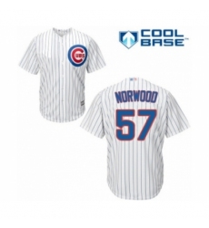 Youth Chicago Cubs #57 James Norwood Authentic White Home Cool Base Baseball Player Jersey Youth Chicago Cubs #57 James Norwood Authentic White Home Cool Base Baseball Player Jersey