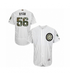Men's Chicago Cubs #56 Kyle Ryan Authentic White 2016 Memorial Day Fashion Flex Base Baseball Player Jersey Men's Chicago Cubs #56 Kyle Ryan Authentic White 2016 Memorial Day Fashion Flex Base Baseball Player Jersey