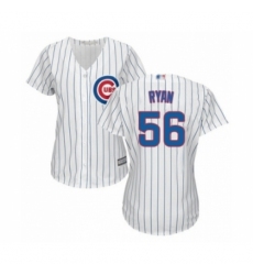 Women's Chicago Cubs #56 Kyle Ryan Authentic White Home Cool Base Baseball Player Jersey Women's Chicago Cubs #56 Kyle Ryan Authentic White Home Cool Base Baseball Player Jersey